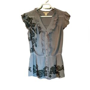 3 for $30! Jonathan Martin grey patterned blouse